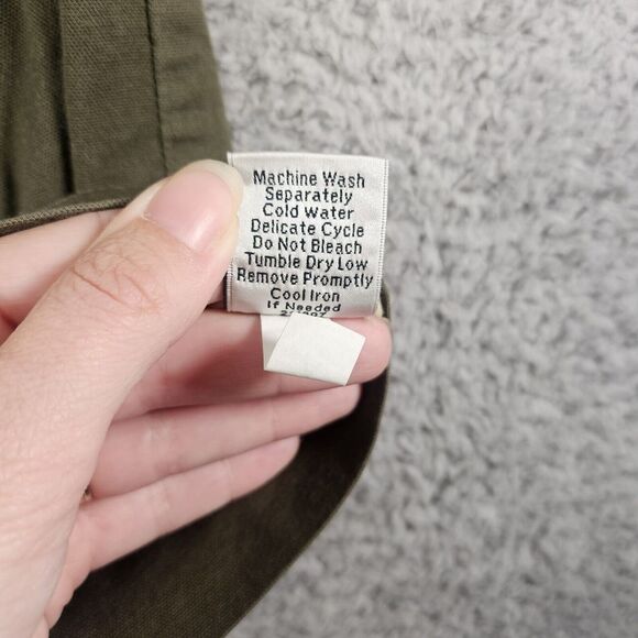 Cabi Anorak Military Jacket Womens S Olive Green Long Zip‎ Pockets Camo Army - Picture 6 of 14